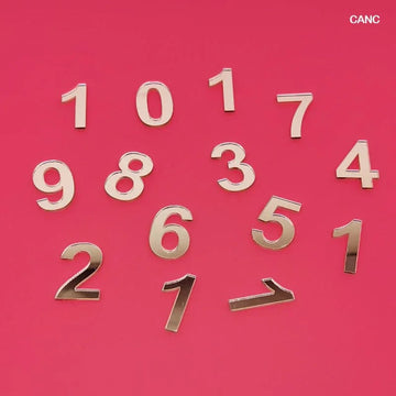 MG Traders Pack Acrylic Clock Clock Acrylic Number Copper 1" (Canc)  (Contain 1 Unit)