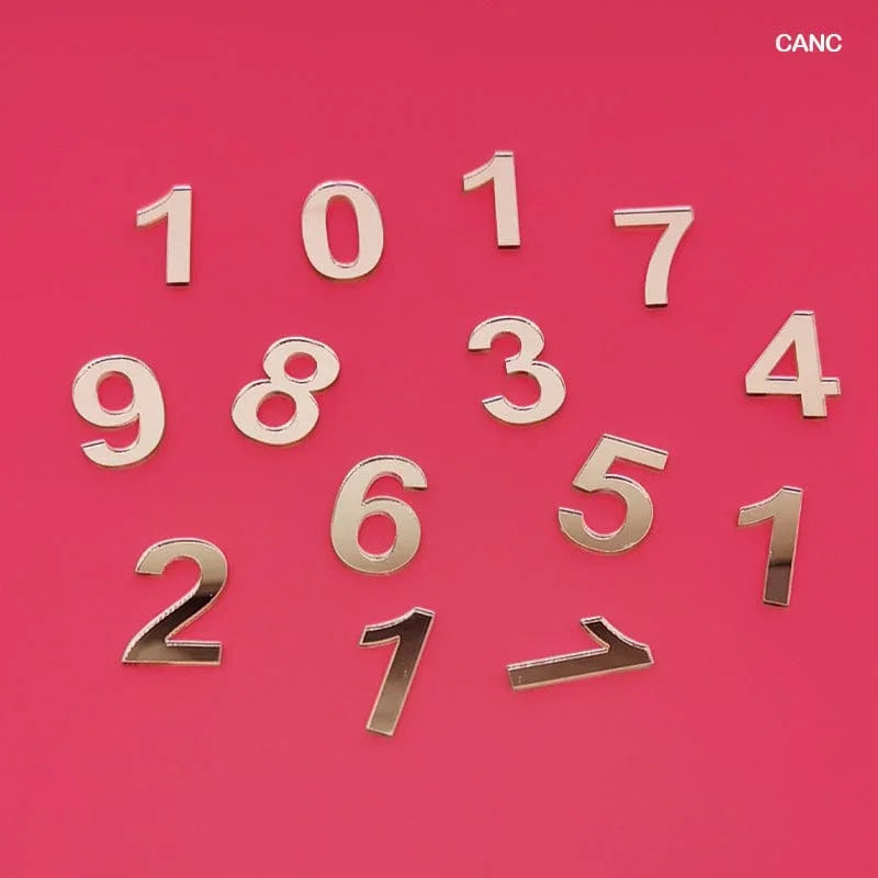 MG Traders Pack Acrylic Clock Clock Acrylic Number Copper 1" (Canc)  (Contain 1 Unit)