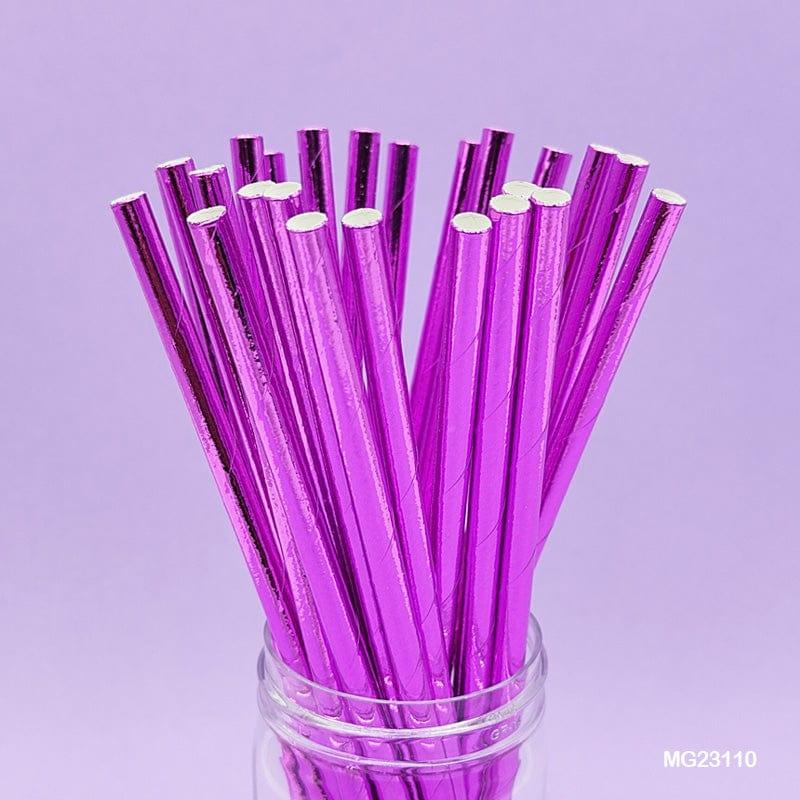 MG Traders Pack Balloon & Party Products Paper Straw Foiled Opec 25Pcs (Mg231-10)  (Contain 1 Unit)