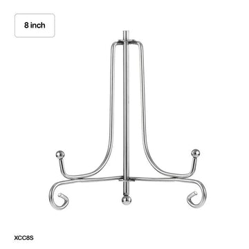 MG Traders Pack Easel Xcc8S Frame Holder Display Stand Iron Silver 8 Inch  (Contain 1 Unit)