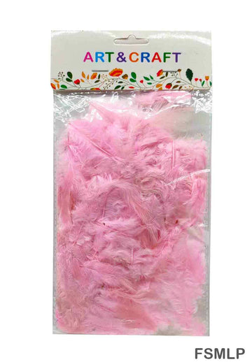 MG Traders Pack Feather Feather Soft Mini Light Pink (Fsmlp)  (Contain 1 Unit)