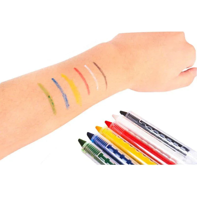 MG Traders Pack Foam, Mount,Cork Sheet Face Paint Stick 6 Bright Color Push-Up (Hb600A)  (Contain 1 Unit)