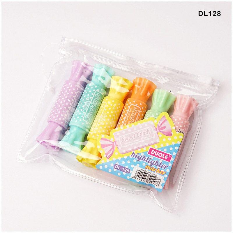 MG Traders Pack Highlighterss Dl128 Highlighter 6Pc Sweet Candy  (Contain 1 Unit)