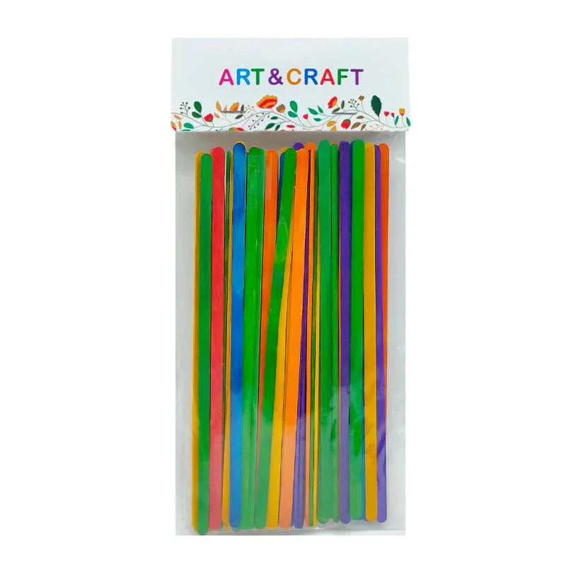 MG Traders Pack Ice Cream Stick Ice Cream Stick Thin Color 19 X 0.5Cm (Itc)  (Contain 1 Unit)