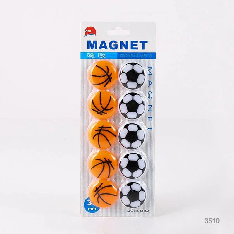 MG Traders Pack Magnet Sheet & Buttons 30Mm Football Magnet 10Pcs (3510)  (Contain 1 Unit)