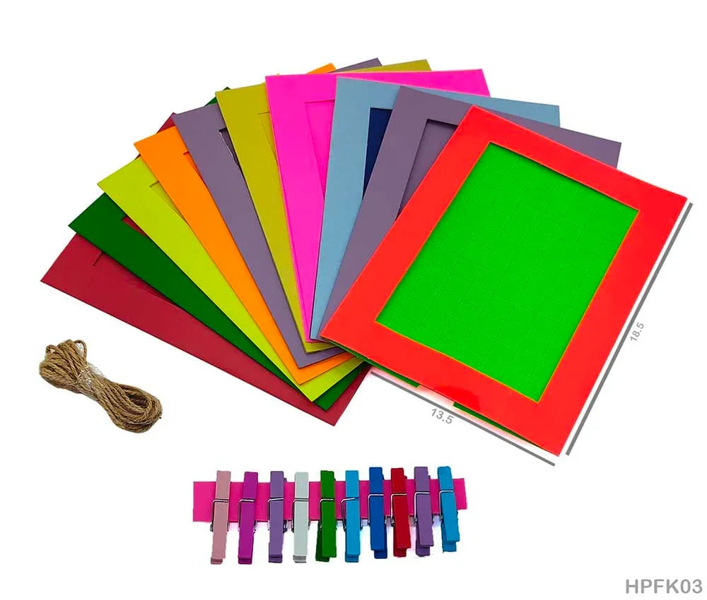 MG Traders Pack Photo Frame Hanging Photo Frame Kit Big (Hpfk03) 10Pc In Multi  (Contain 1 Unit)