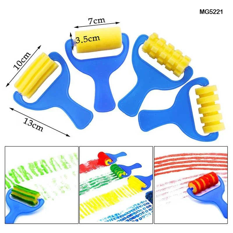 MG Traders Pack Sponge Roller 4Pc Sponge Roller Set (Mg5221)  (Contain 1 Unit)