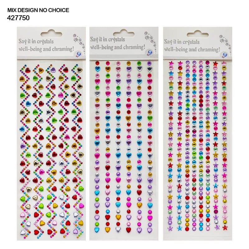 MG Traders Pack Stickers 427750 Design Diamond Journaling Sticker Big  (Contain 1 Unit)