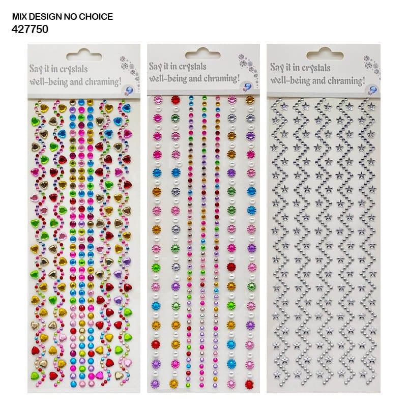 MG Traders Pack Stickers 427750 Design Diamond Journaling Sticker Big  (Contain 1 Unit)