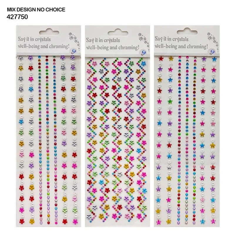 MG Traders Pack Stickers 427750 Design Diamond Journaling Sticker Big  (Contain 1 Unit)