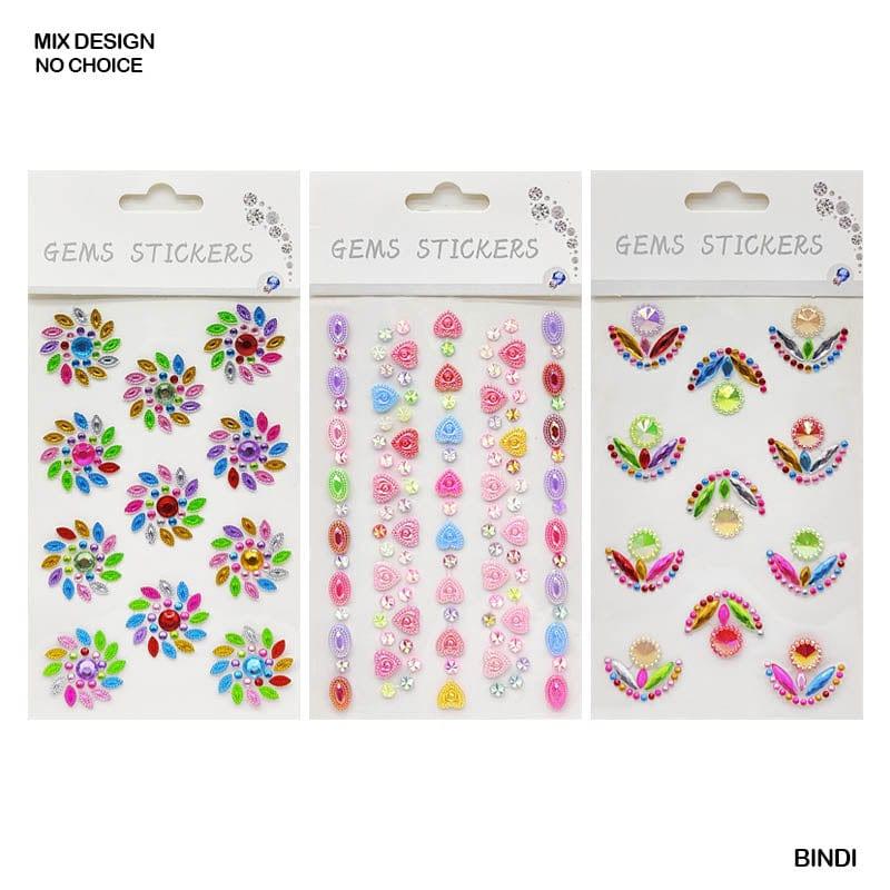 MG Traders Pack Stickers Bindi Diamond Pearl Design Journaling Sticker (Bindi)  (Contain 1 Unit)