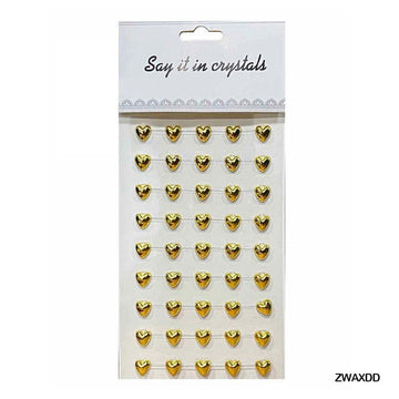MG Traders Pack Stickers Heart Journaling Sticker Gold (Zwaxdd)  (Contain 1 Unit)