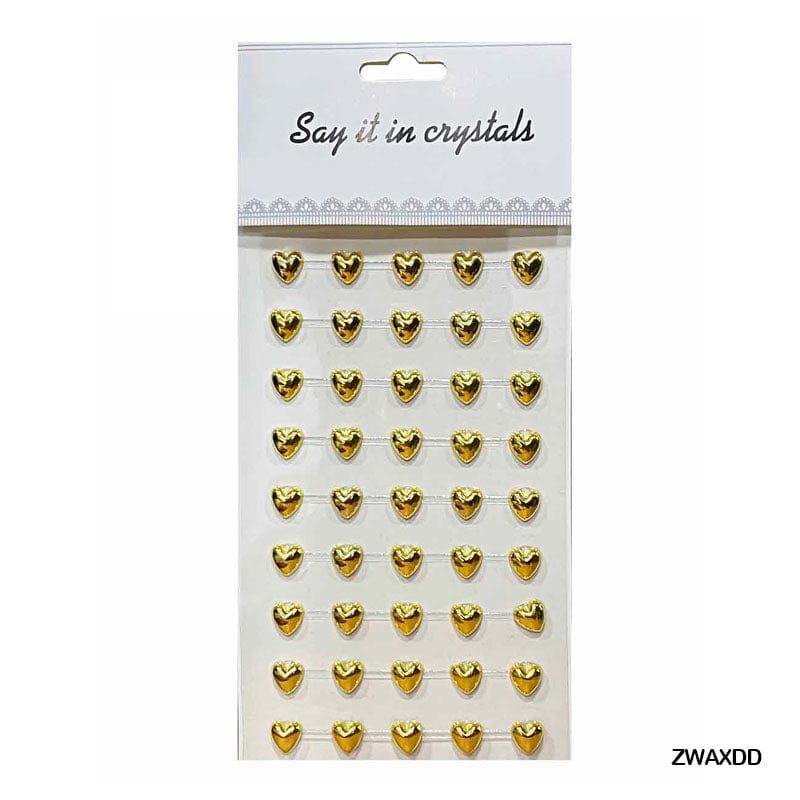 MG Traders Pack Stickers Heart Journaling Sticker Gold (Zwaxdd)  (Contain 1 Unit)