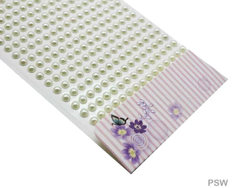 MG Traders Pack Stickers Pearl Journaling Sticker White (Psw)  (Contain 1 Unit)