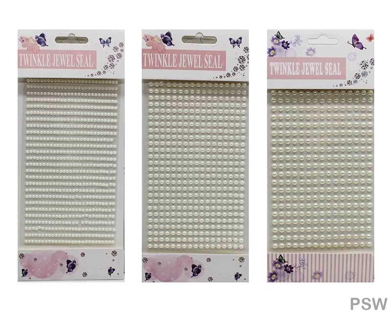 MG Traders Pack Stickers Pearl Journaling Sticker White (Psw)  (Contain 1 Unit)