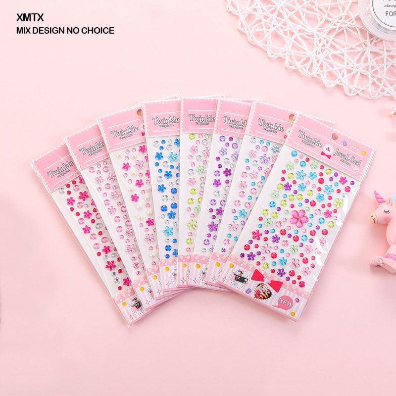 MG Traders Pack Stickers Xmtx Multi Diamond Design Journaling Sticker  (Contain 1 Unit)