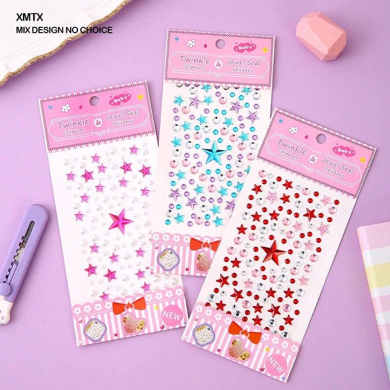 MG Traders Pack Stickers Xmtx Multi Diamond Design Journaling Sticker  (Contain 1 Unit)