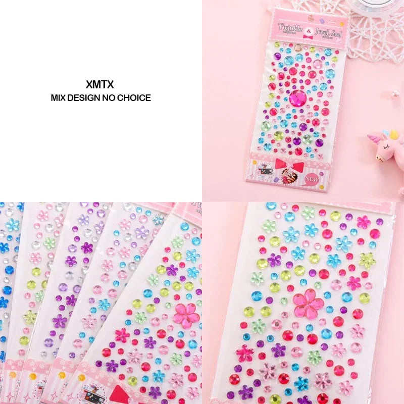 MG Traders Pack Stickers Xmtx Multi Diamond Design Journaling Sticker  (Contain 1 Unit)