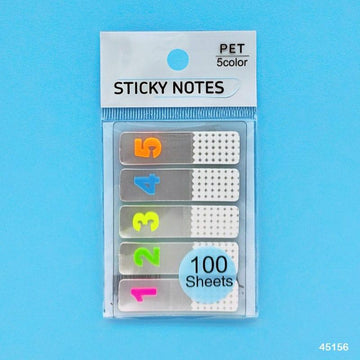 MG Traders Pack Sticky Notes 45156 Sticky Notes 12X45Mm 5 Tp 1 To 5  (Contain 1 Unit)
