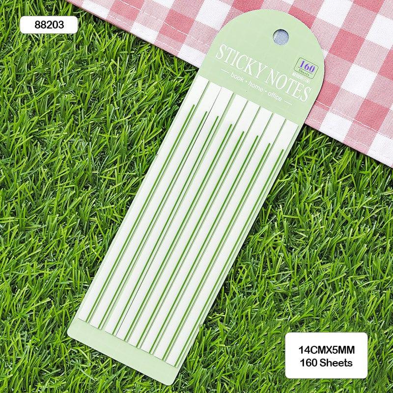 MG Traders Pack Sticky Notes Sticky Notes Green 8 Stripe 14Cmx5Mm (88203)  (Contain 1 Unit)