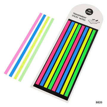 MG Traders Pack Sticky Notes Sticky Notes Neon 8 Stripe 14Cmx5Mm (8820)  (Contain 1 Unit)