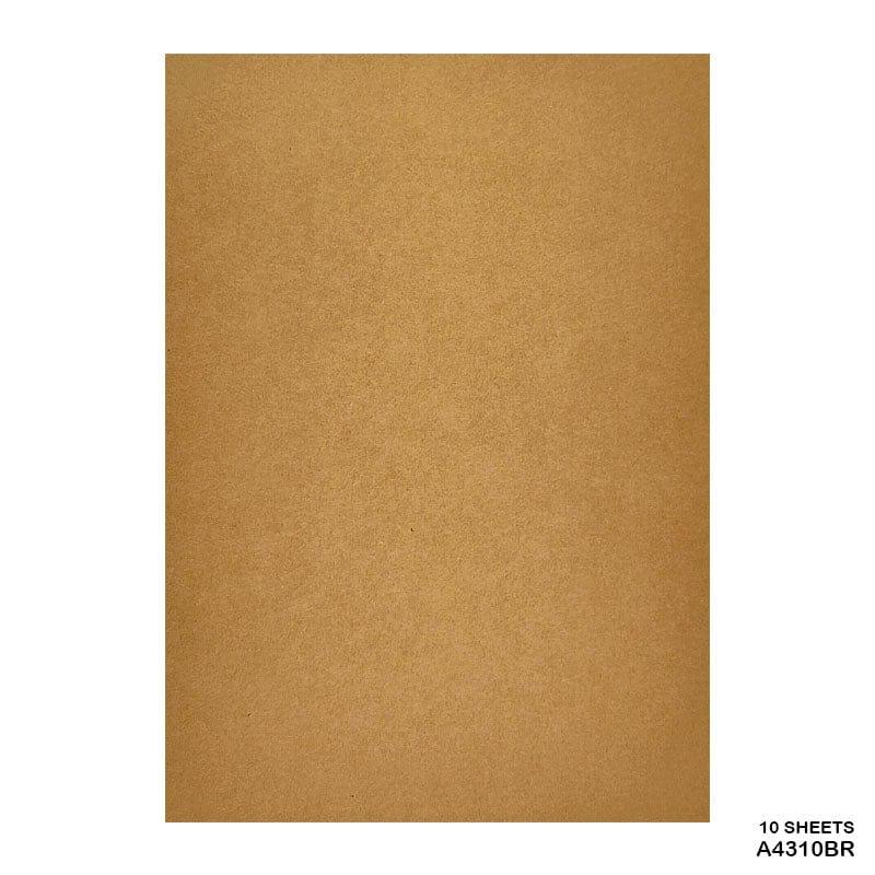 MG Traders Paper A4 Card Stock 10 Sheet Kraft Brown 300Gsm (A4310Br)