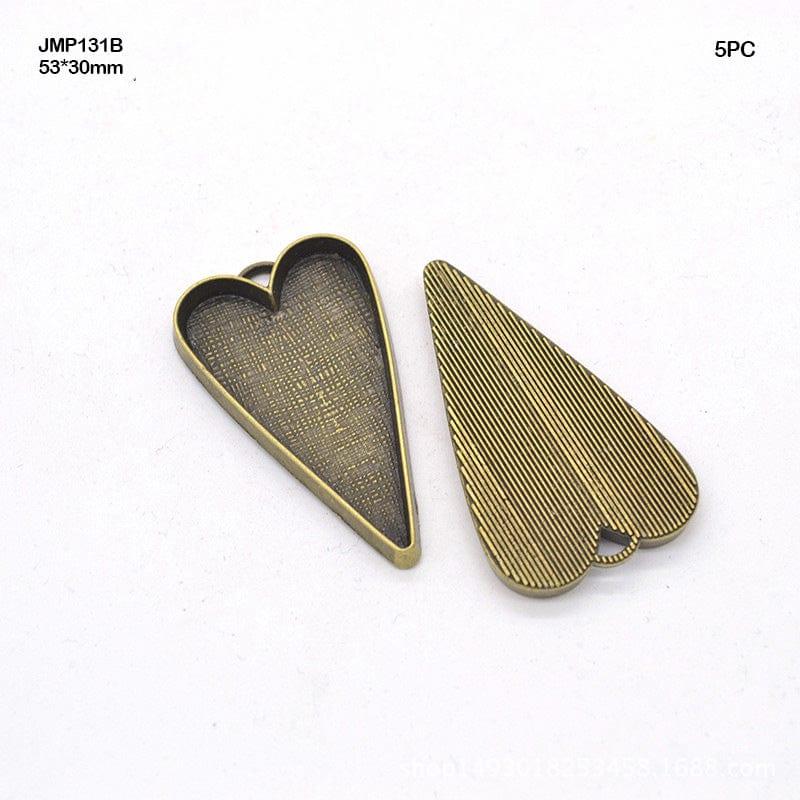 MG Traders Pendant Jmp131B Heart Pendant Copper 53*30Mm 5Pc