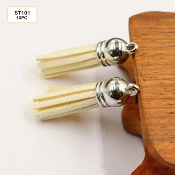 MG Traders Pendant St101 Tassel 10Pc Silver Jewellery Making N Craft