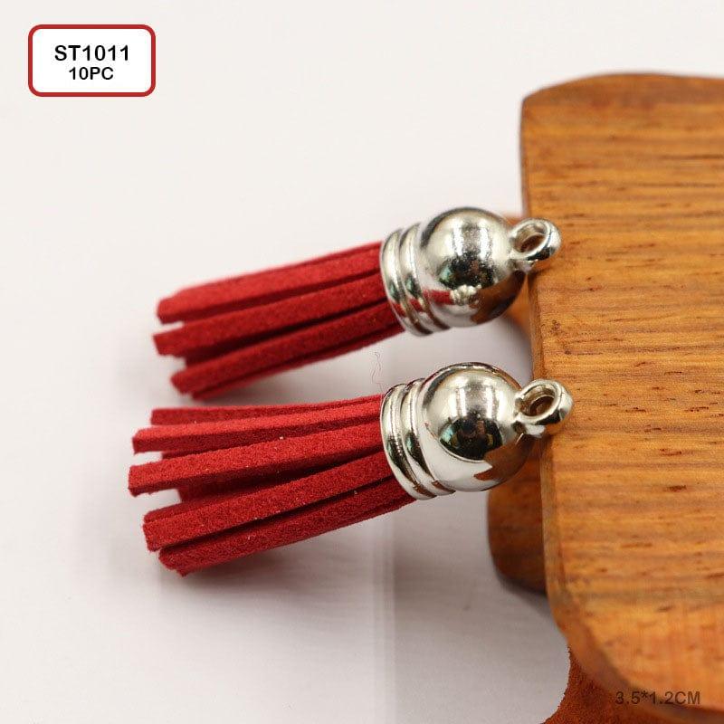 MG Traders Pendant St1011 Tassel 10Pc Silver Jewellery Making N Craft