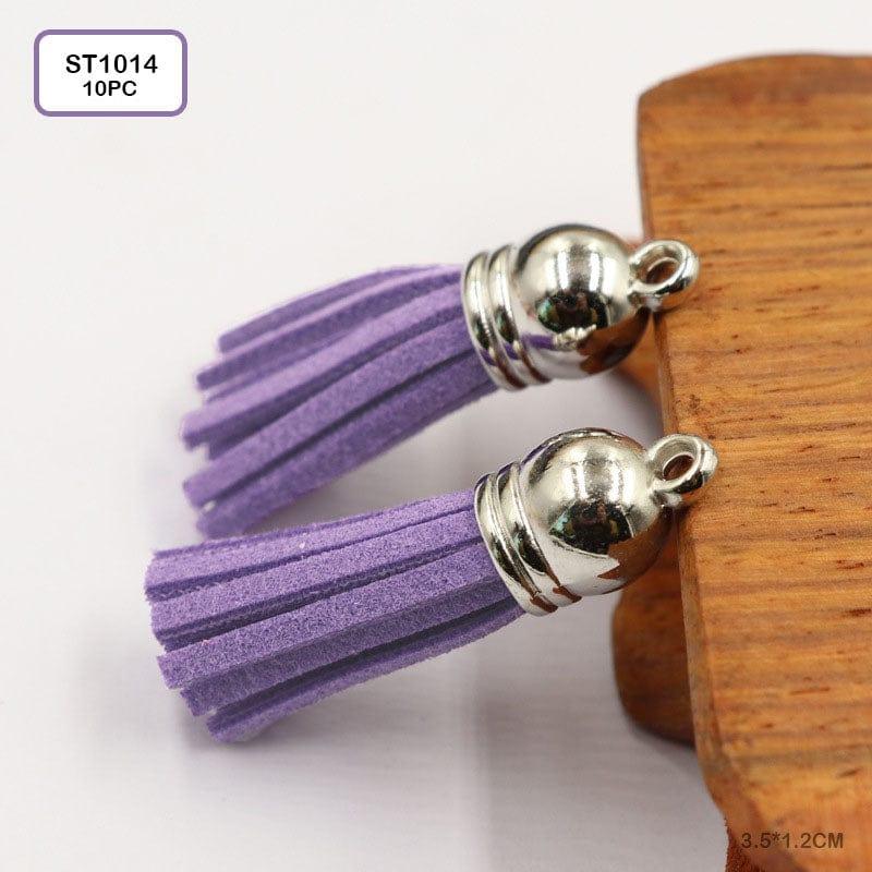 MG Traders Pendant St1014 Tassel 10Pc Silver Jewellery Making N Craft