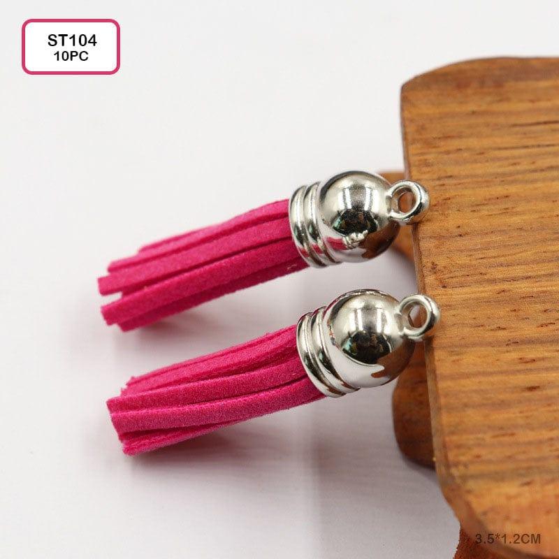 MG Traders Pendant St104 Tassel 10Pc Silver Jewellery Making N Craft