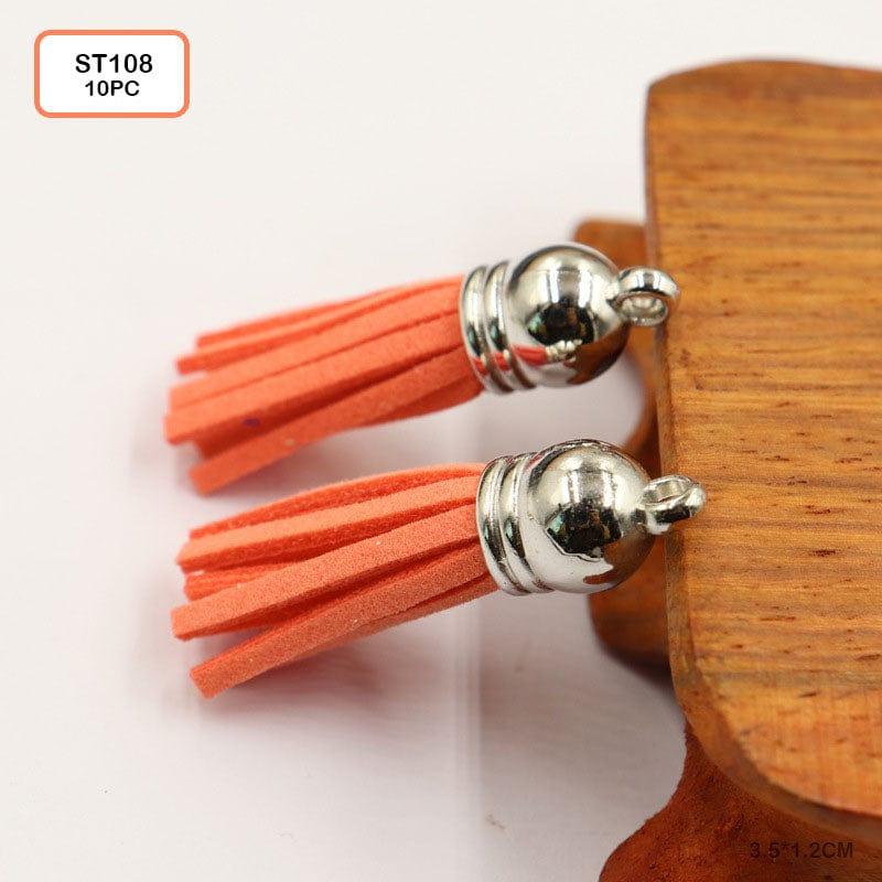 MG Traders Pendant St108 Tassel 10Pc Silver Jewellery Making N Craft