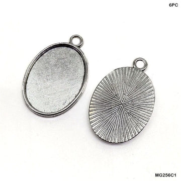 MG Traders Resin Art & Supplies Mg256C1 Oval Shape Metal 6Pc Silver