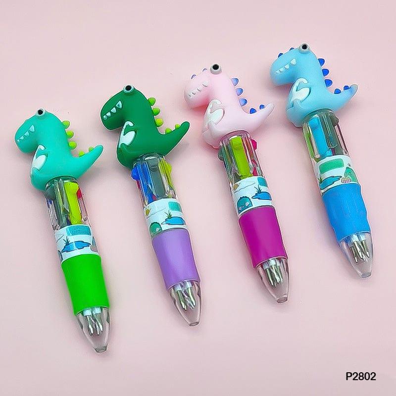 MG Traders Return Gift Products P2802 4 Color Dinosaur Mini Pen 36Pc