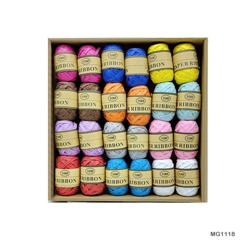 MG Traders Ribbon Paper Ribbon 10Mtr (24Pcs/Box) (Mg1118)