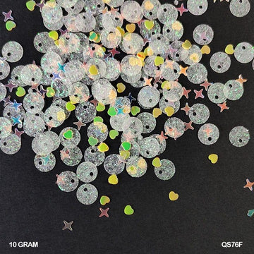 MG Traders Sequin Qs76F 10Gm Sequins