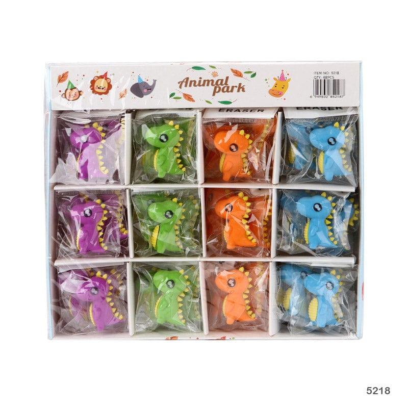 MG Traders Sharpener & Erasers 5218 Dianosour Eraser 48Pcs
