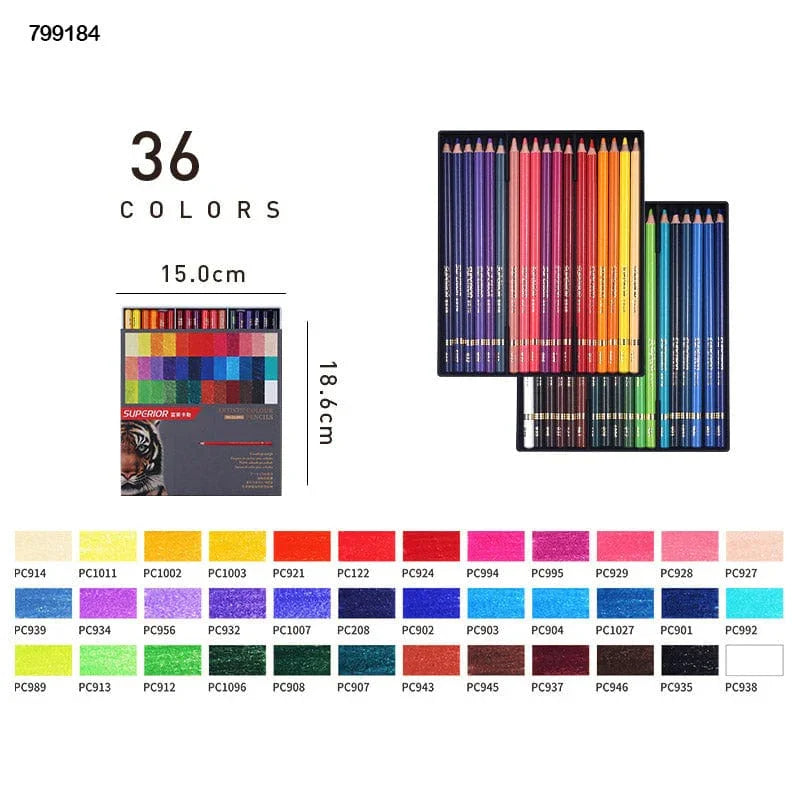 MG Traders Sketching Pencil 799184 Superior Artist Color Pencil 36 Color