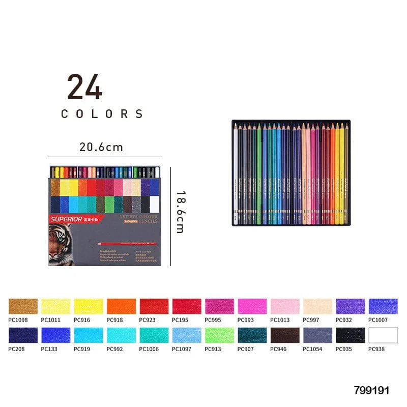 MG Traders Sketching Pencil 799191 Superior Artist Color Pencil 24 Color