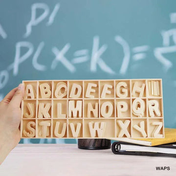 MG Traders Toys & Kits Wooden Alphabet Plain Small (Waps)