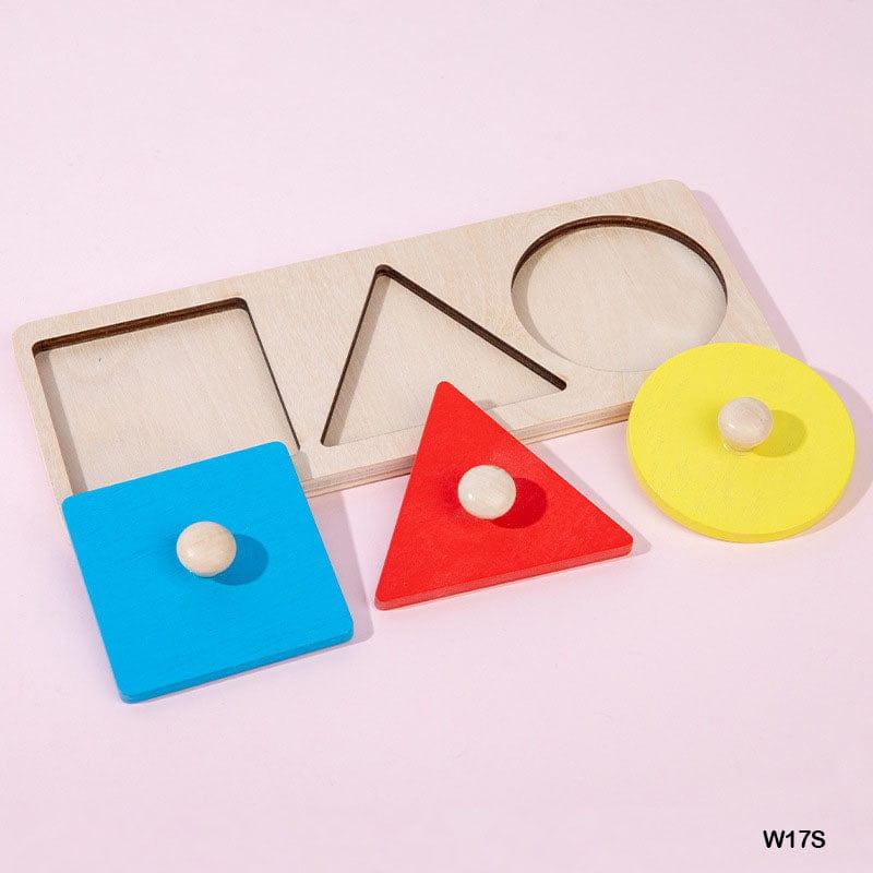 MG Traders Toys & Kits Wt 17X7Cm 3 Shape Puzzle Board (W17S)