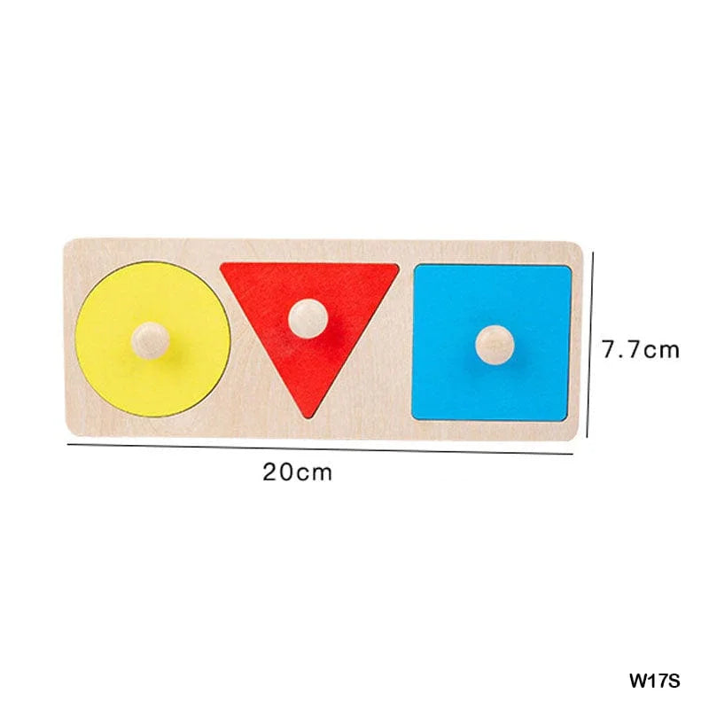 MG Traders Toys & Kits Wt 17X7Cm 3 Shape Puzzle Board (W17S)