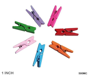 MG Traders Wooden Clips & Emblishments Clip Midium Color 2" 250Pcs Wooden (500Mc)