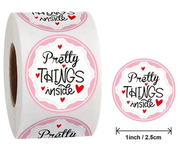 Puneet Gifts Thank you Sticker Tapes (JUMBO ROLL) Thank you labels for your small business (500 Labels) 1inch