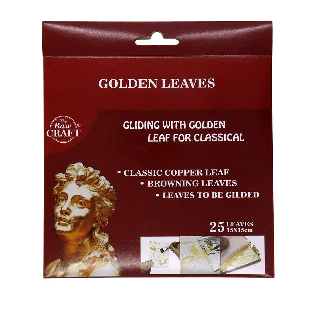 Ravrai Craft - Mumbai Branch Art Foil Metallic 25 Leaves Trc 15x15cm Golden