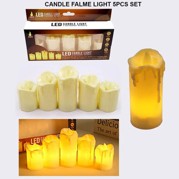 Ravrai Craft - Mumbai Branch candles CANDLE FLAME LIGHT 5PCS SET