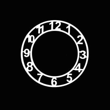 Ravrai Craft - Mumbai Branch clock accessories Acrylic Cutout 6Inch White Number Clock