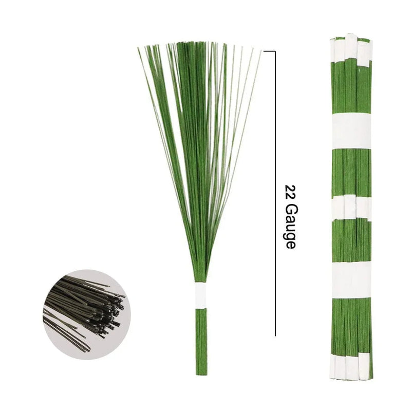 Dark Green Wire 12Inch | Used in combination with pipe cleaners| Pack of 1 Contains 100 wires