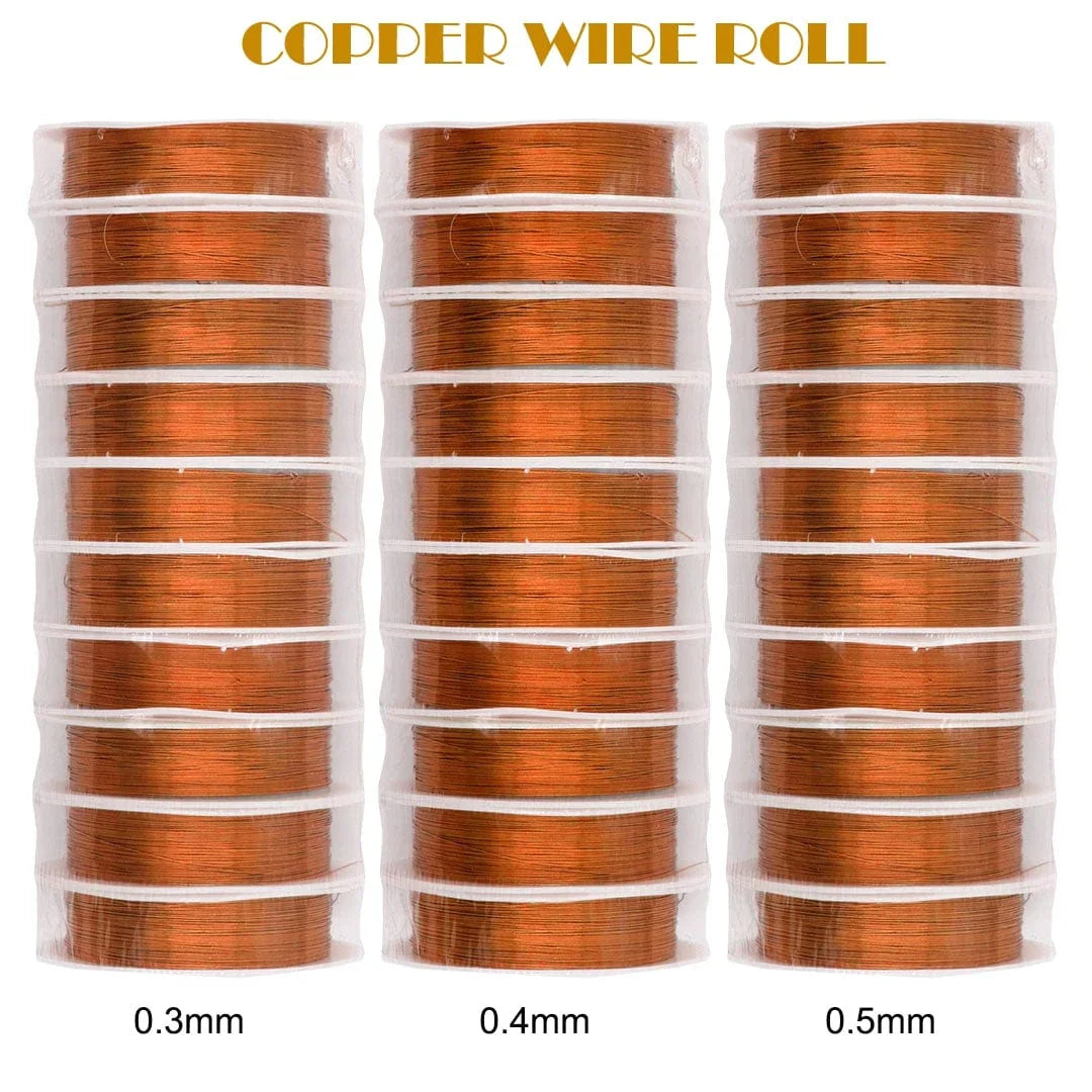 Ravrai Craft - Mumbai Branch Craft Accessories Wire Roll 10Pcs Copper