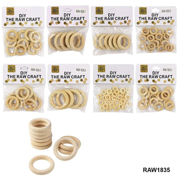 Ravrai Craft - Mumbai Branch Craft Accessories Wooden Ring Different Sizes